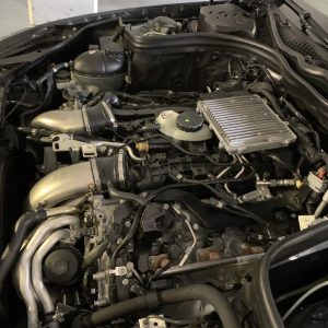 M278 Engine showing fuel rail, injectors, coils, spark plug, connectors
