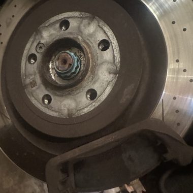 C63 Rear Brake Pad Change Mid Process